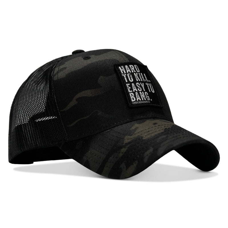 Load image into Gallery viewer, Hard to Kill. Easy to Bang. Patch Snapback Hat