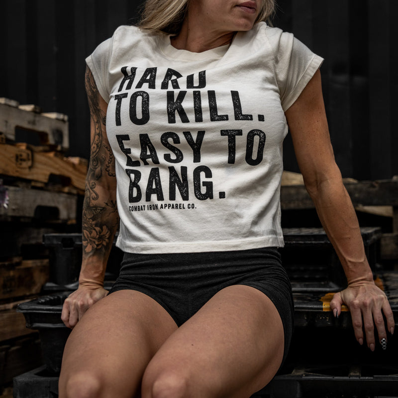 Load image into Gallery viewer, Hard To Kill. Easy To Bang. Women's Flowy T-Shirt