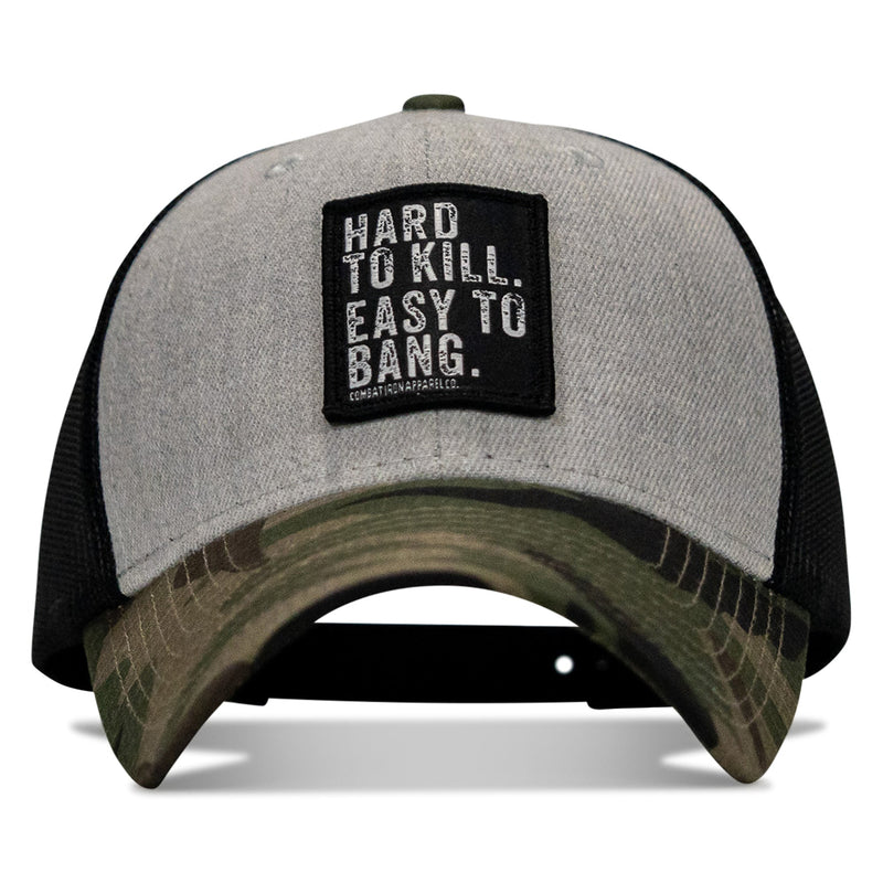 Load image into Gallery viewer, Hard to Kill. Easy to Bang. Patch Snapback Hat