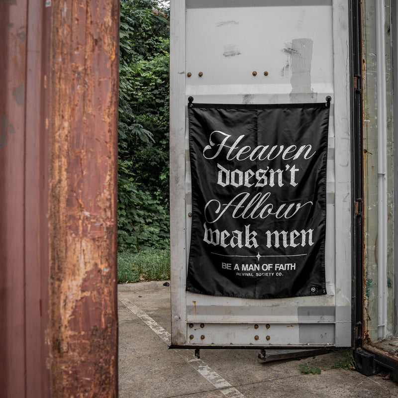 Load image into Gallery viewer, Heaven Doesn't Allow Weak Men 4'x3' Flag