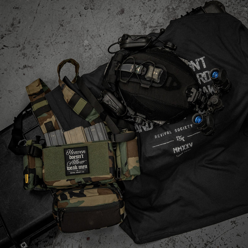 Load image into Gallery viewer, Heaven Doesn't Allow Weak Men Velcro Patch