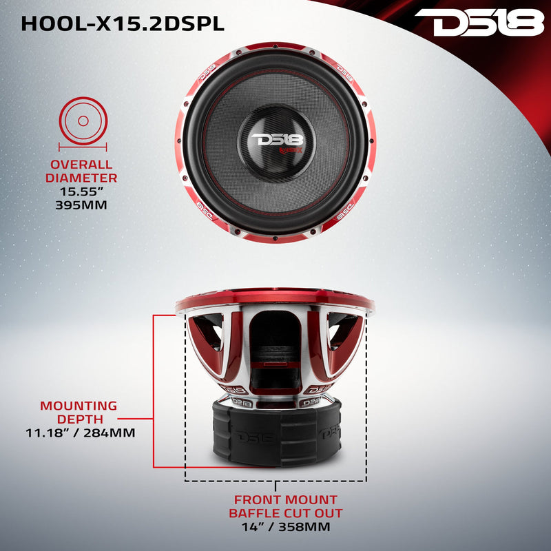 Load image into Gallery viewer, HOOLIGAN X 15" SPL Subwoofer 4000 Watts Rms 4" DVC 2-Ohm
