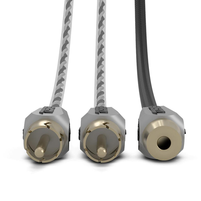 Load image into Gallery viewer, Level 3 RCA 100% Copper OFC Y Connector 1 FEMALE to 2 MALE - BLACK - RED