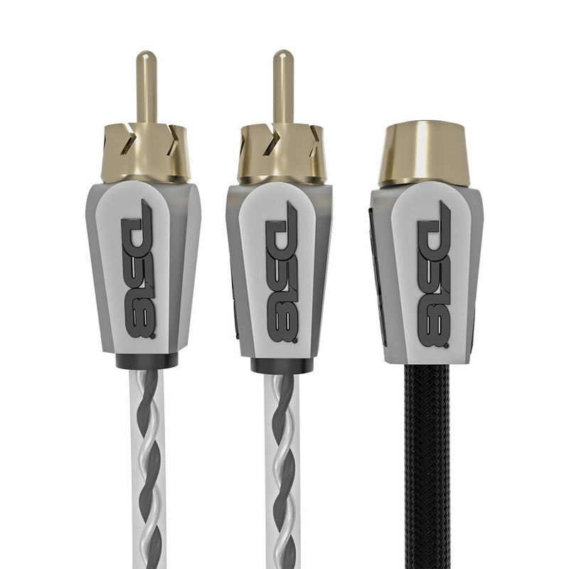 Load image into Gallery viewer, Level 3 RCA 100% Copper OFC Y Connector 1 FEMALE to 2 MALE - BLACK - RED