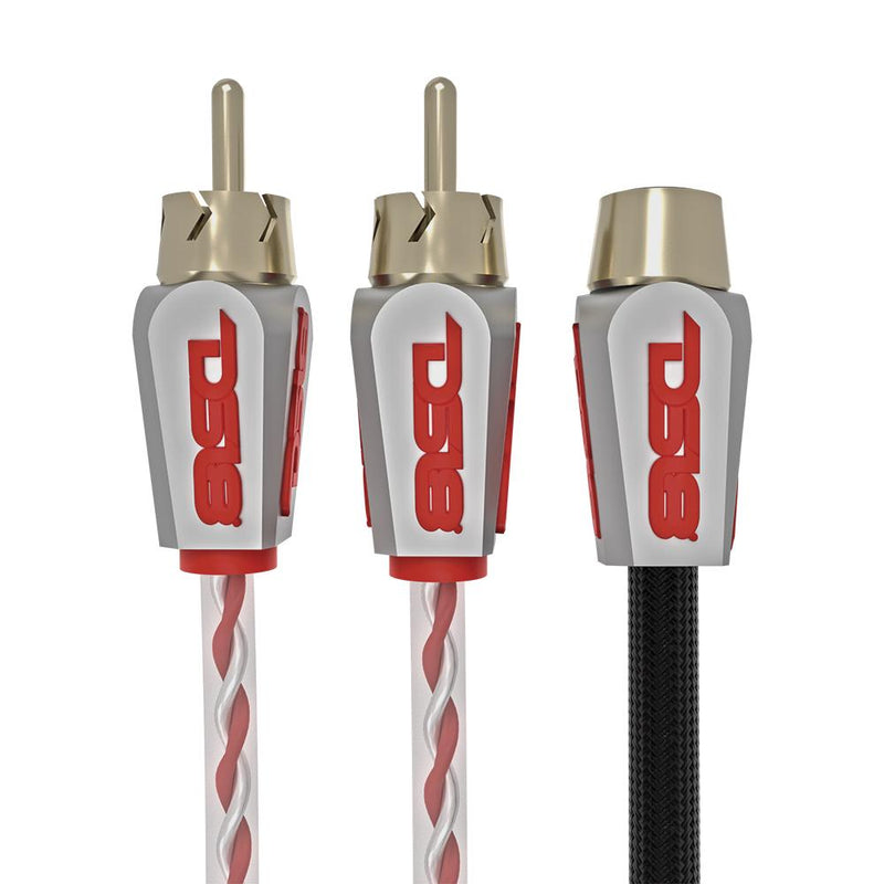 Load image into Gallery viewer, Level 3 RCA 100% Copper OFC Y Connector 1 FEMALE to 2 MALE - BLACK - RED