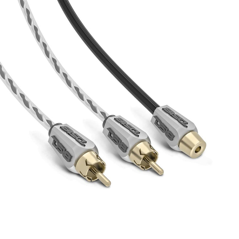 Load image into Gallery viewer, Level 3 RCA 100% Copper OFC Y Connector 2 FEMALE to 1 MALE - BLACK - RED