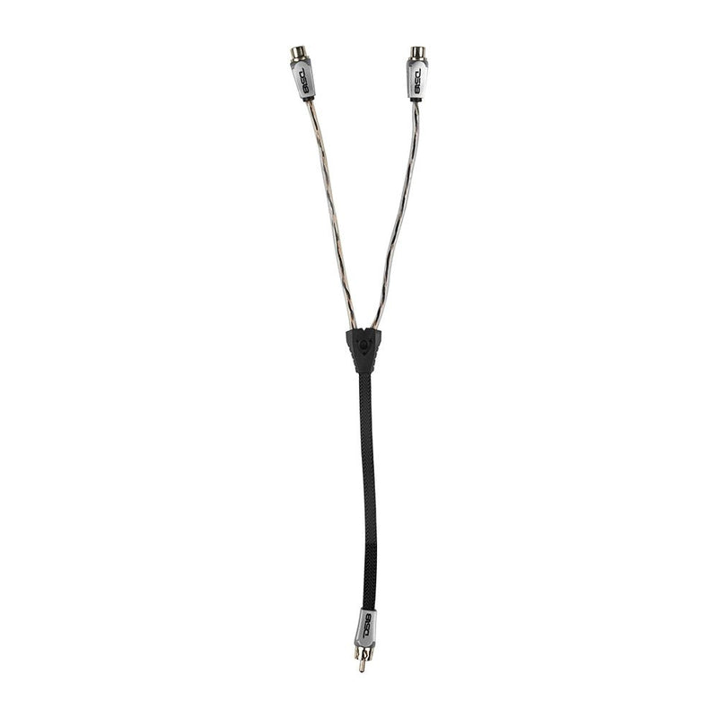 Load image into Gallery viewer, Level 3 RCA 100% Copper OFC Y Connector 2 FEMALE to 1 MALE - BLACK - RED