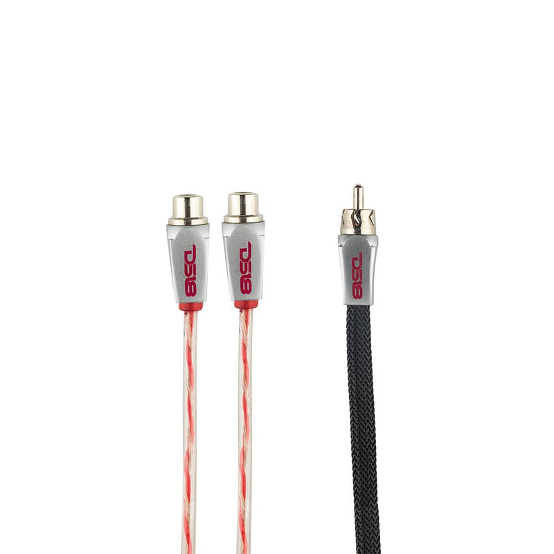 Load image into Gallery viewer, Level 3 RCA 100% Copper OFC Y Connector 2 FEMALE to 1 MALE - BLACK - RED