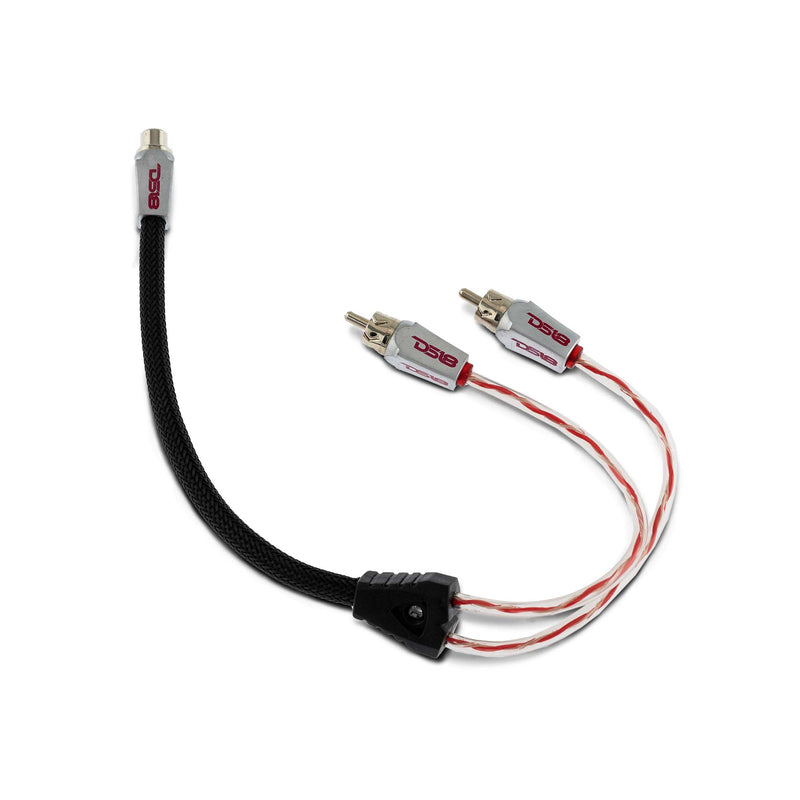 Load image into Gallery viewer, Level 3 RCA 100% Copper OFC Y Connector 1 FEMALE to 2 MALE - BLACK - RED