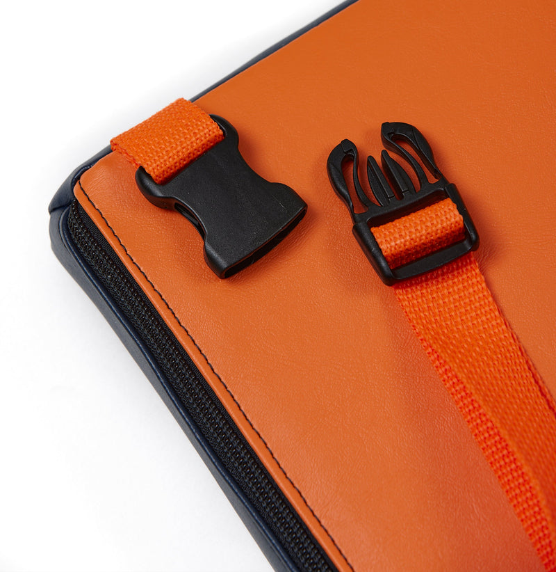 Load image into Gallery viewer, Marine Navy Vinyl / Orange Logo
