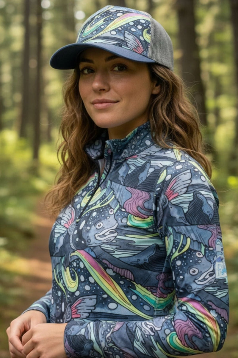 Load image into Gallery viewer, HaliBorealis Abstract Trucker Hat