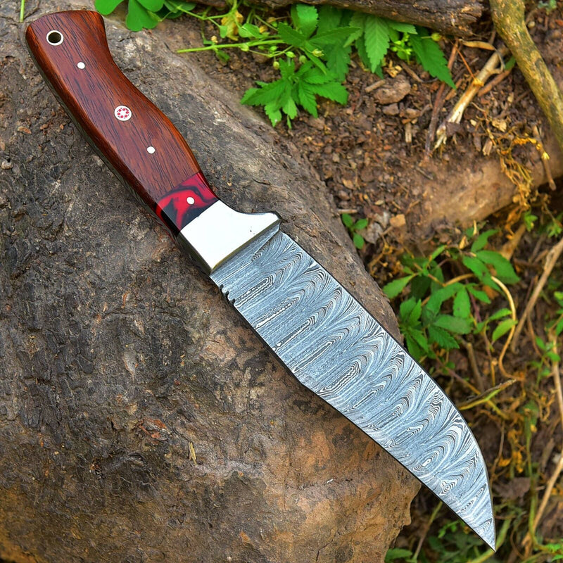 Load image into Gallery viewer, Custom Handmade Damascus Skinning Blade – 4.5" Damascus Steel
