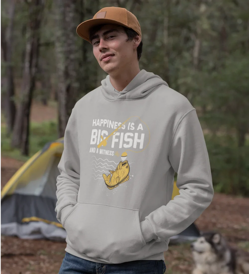 Load image into Gallery viewer, Happiness Is A Big Fish Unisex Hoodie