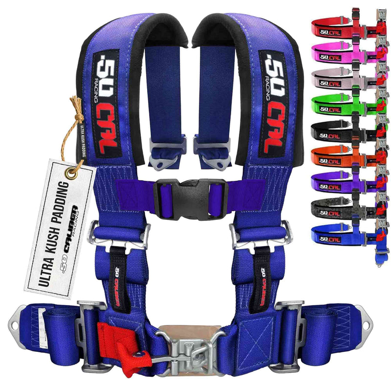 Load image into Gallery viewer, Pro Series 2" 4 point Latch Harness 50 Caliber Racing Harness