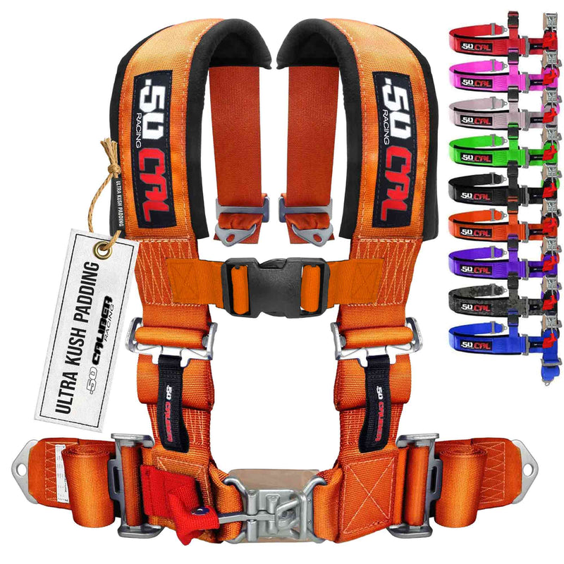 Load image into Gallery viewer, Pro Series 2" 4 point Latch Harness 50 Caliber Racing Harness