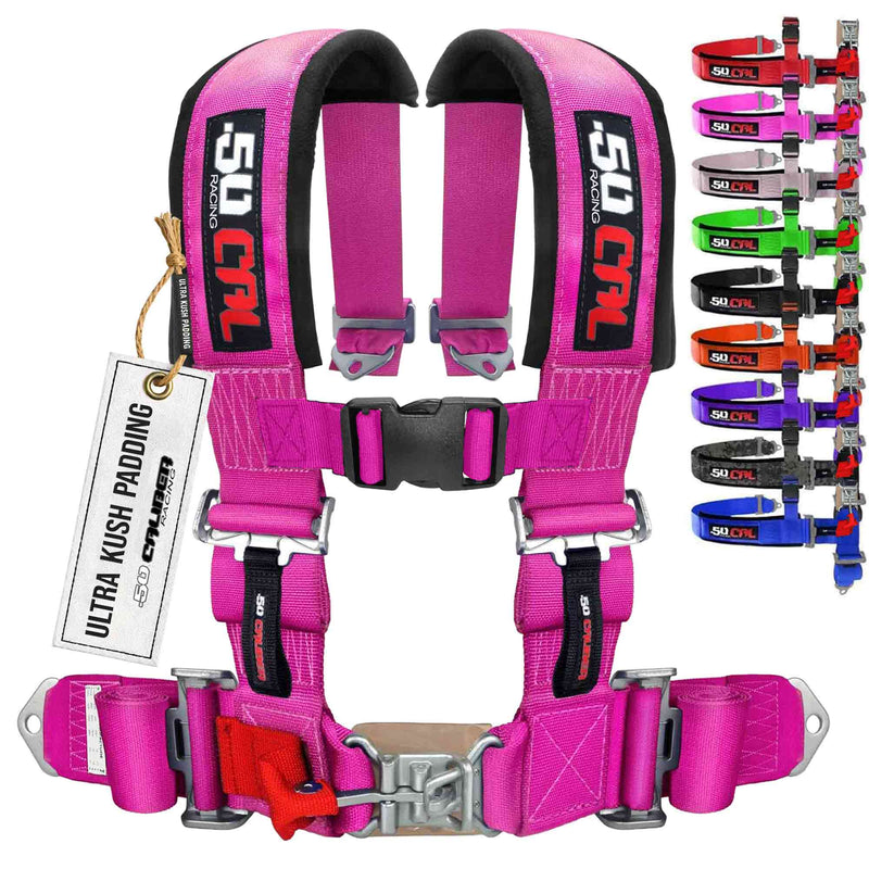 Load image into Gallery viewer, Pro Series 2" 4 point Latch Harness 50 Caliber Racing Harness
