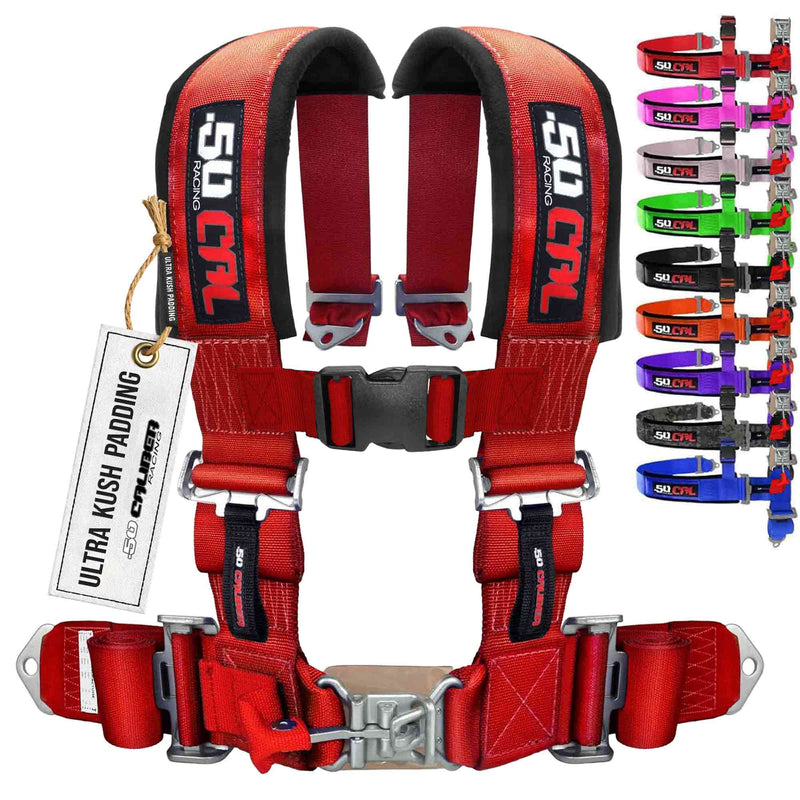Load image into Gallery viewer, Pro Series 2" 4 point Latch Harness 50 Caliber Racing Harness