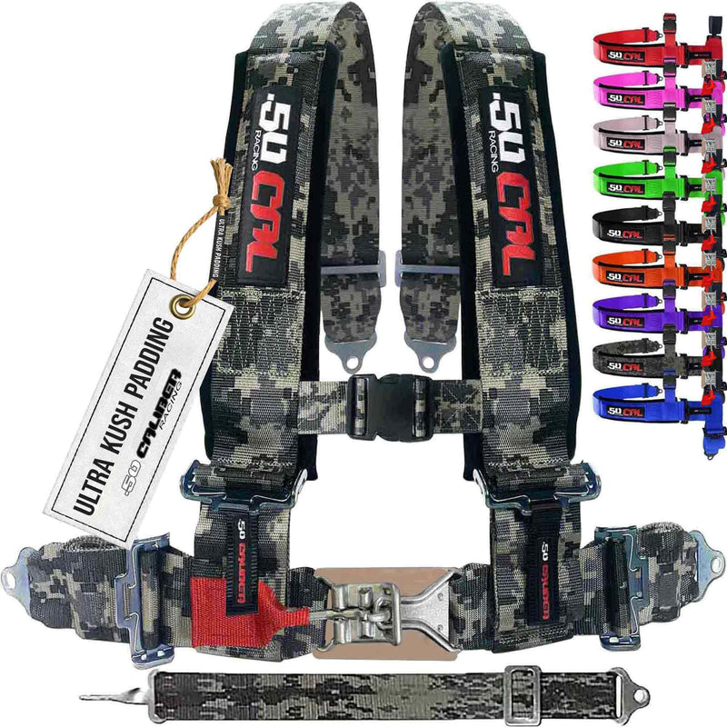 Load image into Gallery viewer, 2" 5 point Pro Series Latch Harness 50 Caliber Racing Harness