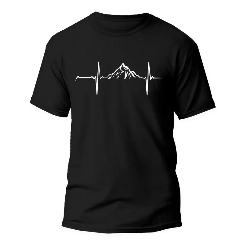 Load image into Gallery viewer, Mountain Hiking Heartbeat Unisex T-Shirt