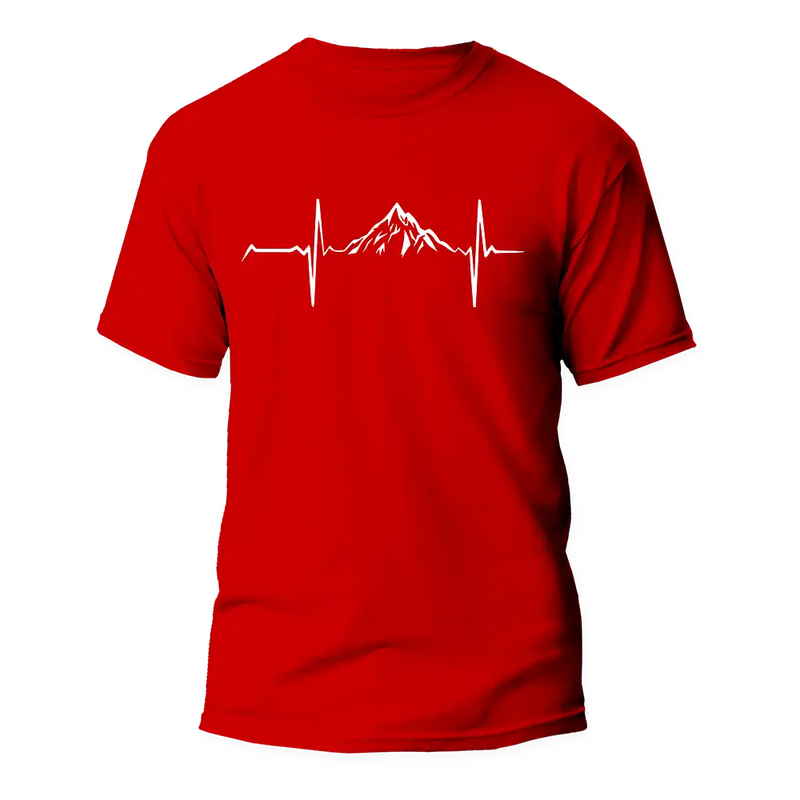 Load image into Gallery viewer, Mountain Hiking Heartbeat Unisex T-Shirt
