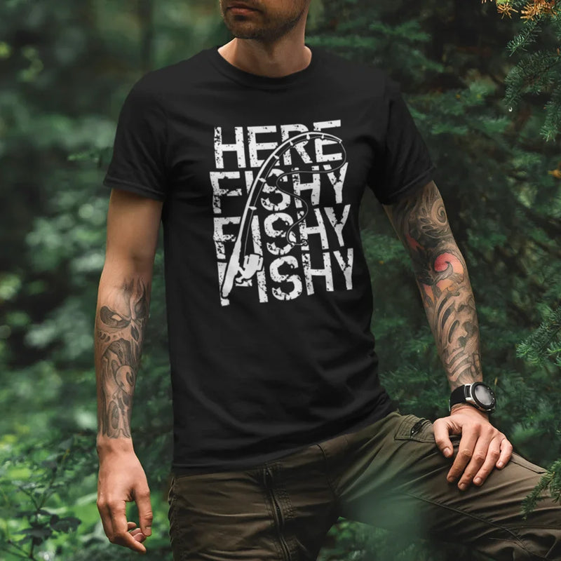 Load image into Gallery viewer, Here Fishy Fishy Man T-Shirt