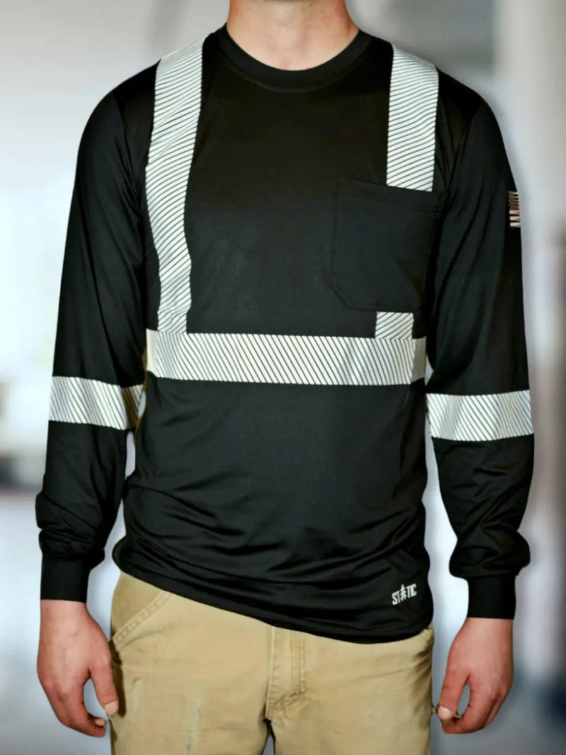 Load image into Gallery viewer, Non FR Hi-Vis Long Sleeve Shirt - Black