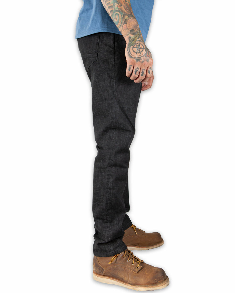 Load image into Gallery viewer, Hideout Denim Taper Fit Pants - Black