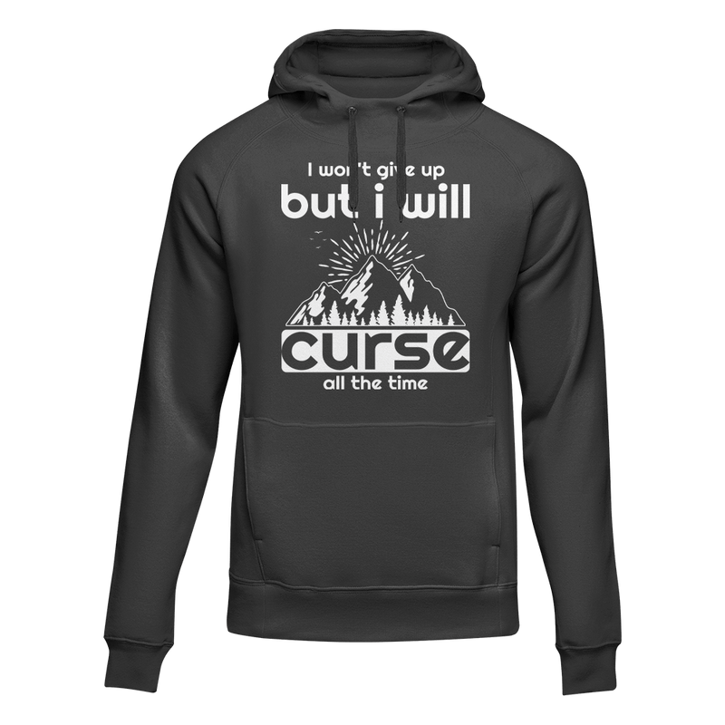 Load image into Gallery viewer, Hiking I Won't Give Up But I Will Curse Adult Fleece Hoodie
