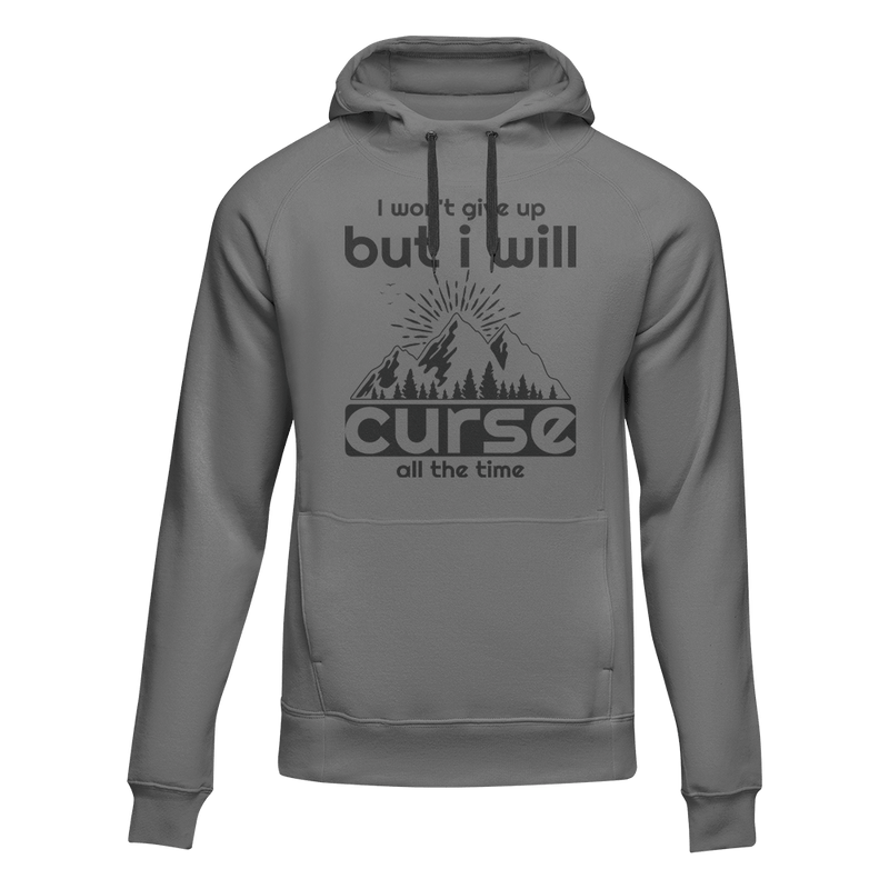 Load image into Gallery viewer, Hiking I Won't Give Up But I Will Curse Adult Fleece Hoodie