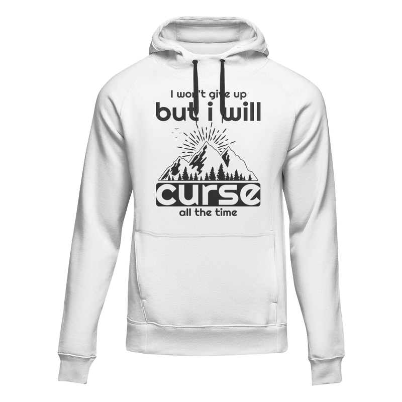 Load image into Gallery viewer, Hiking I Won't Give Up But I Will Curse Adult Fleece Hoodie
