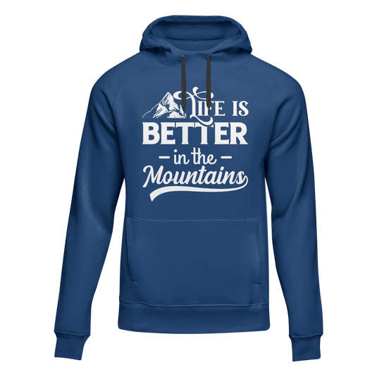 Hiking Life Is Better In The Mountains Adult Fleece Hooded Sweatshirt