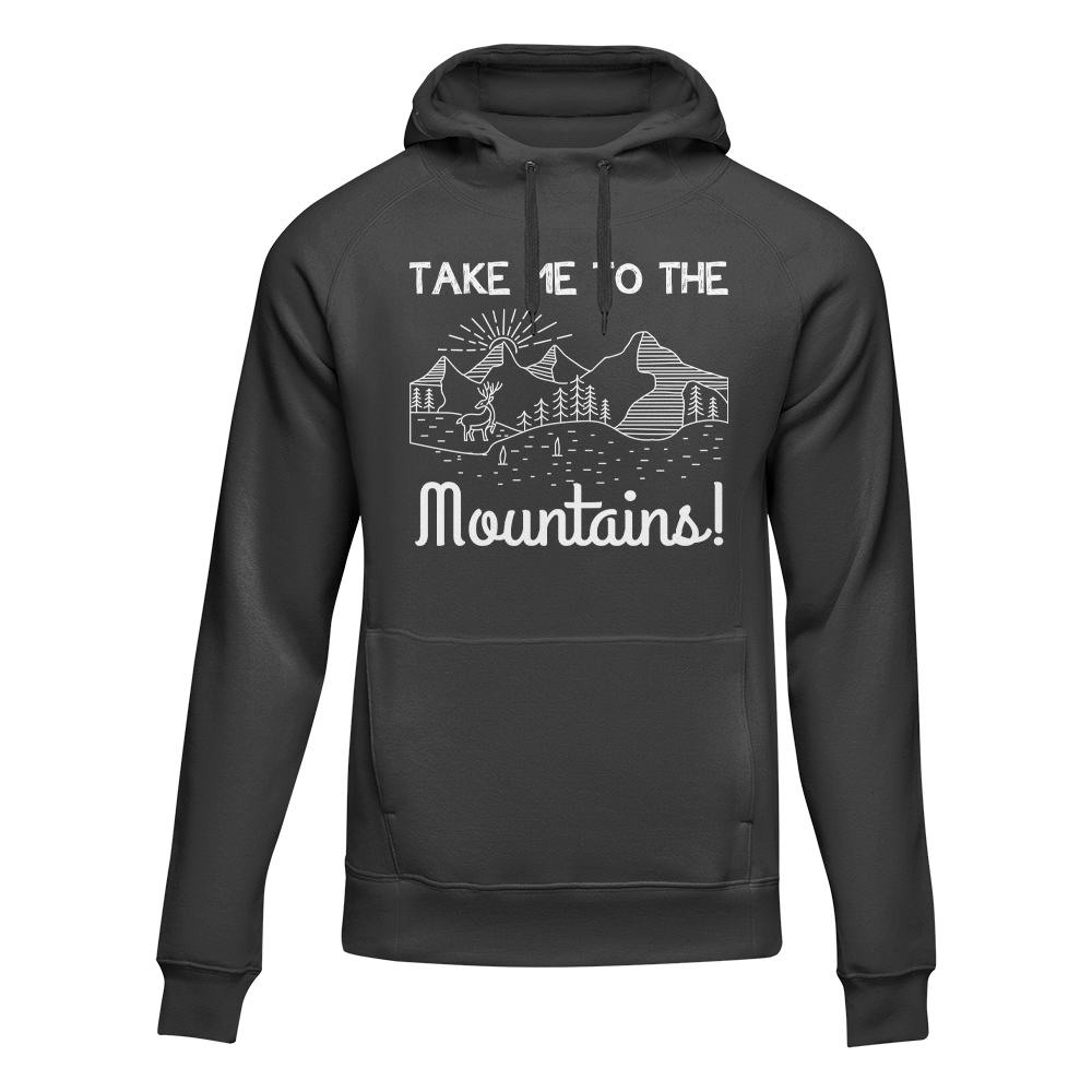 Hiking Take Me To The Mountains Adult Fleece Hooded Sweatshirt