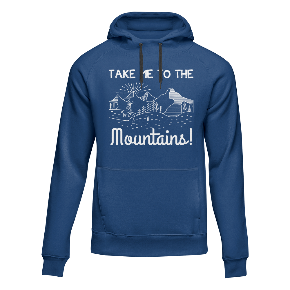 Hiking Take Me To The Mountains Adult Fleece Hooded Sweatshirt