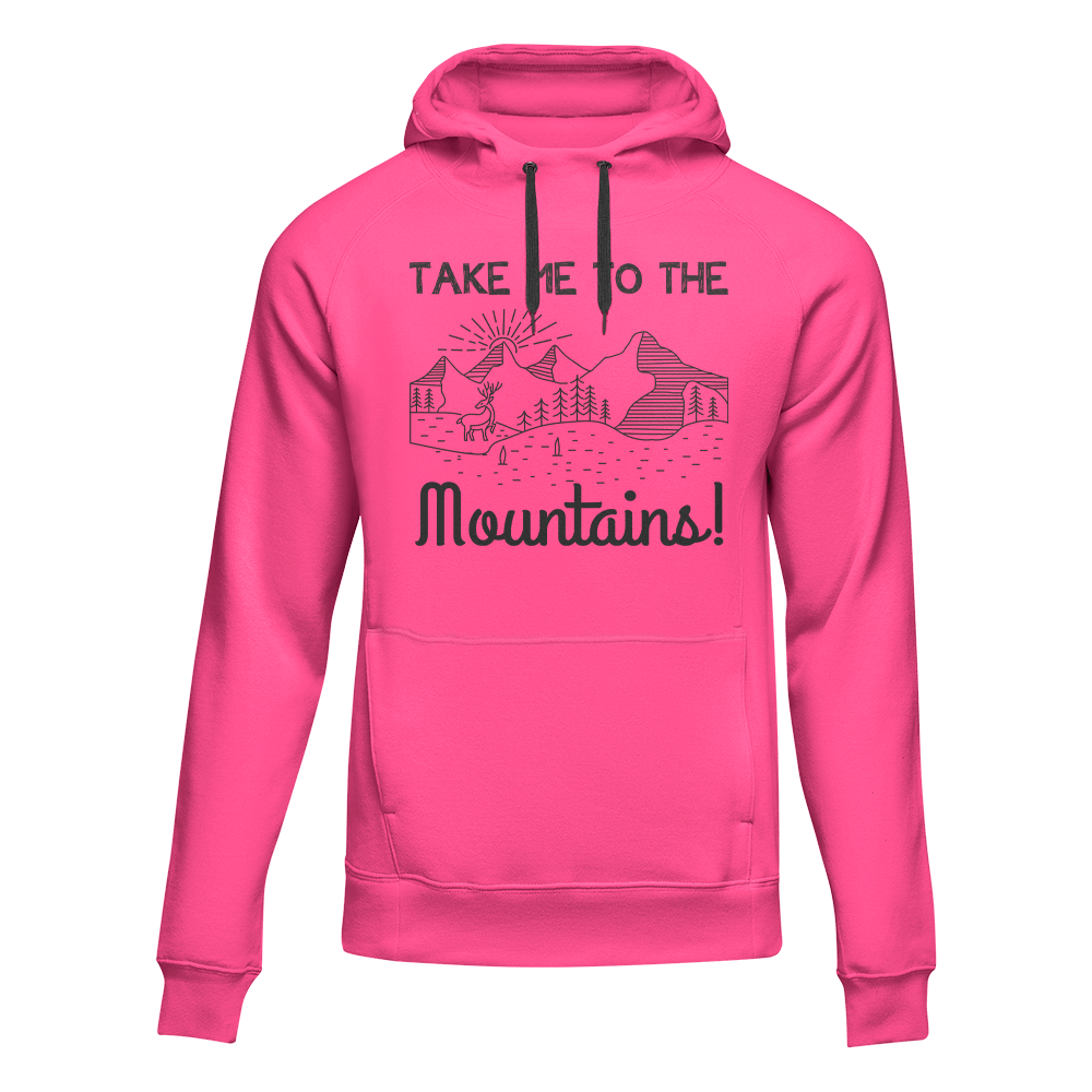 Hiking Take Me To The Mountains Adult Fleece Hooded Sweatshirt
