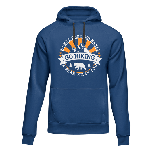Hiking Worst Case Scenario Adult Fleece Hooded Sweatshirt