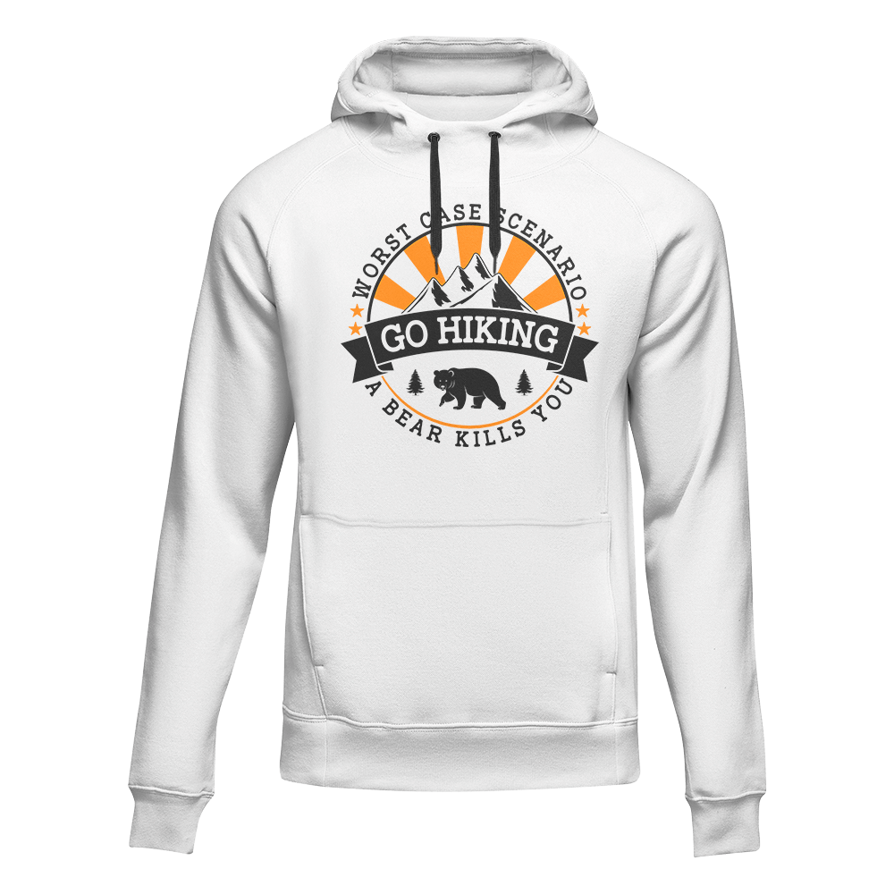 Hiking Worst Case Scenario Adult Fleece Hooded Sweatshirt