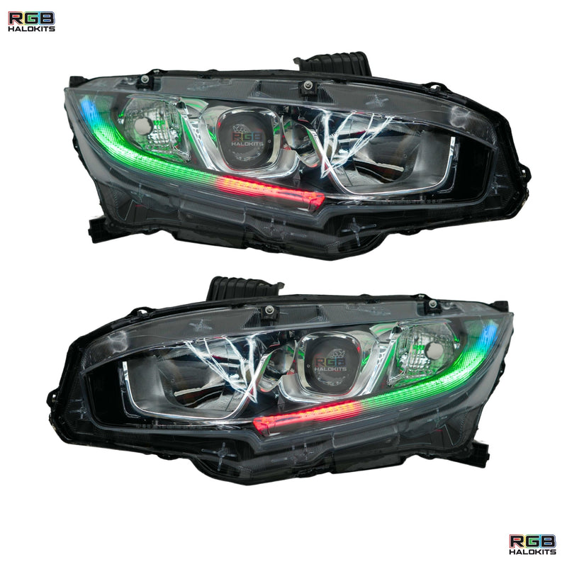 Load image into Gallery viewer, Honda Civic Multicolor Flow Series DRL Boards (2016-2021)