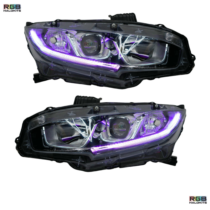 Load image into Gallery viewer, Honda Civic Multicolor Flow Series DRL Boards (2016-2021)