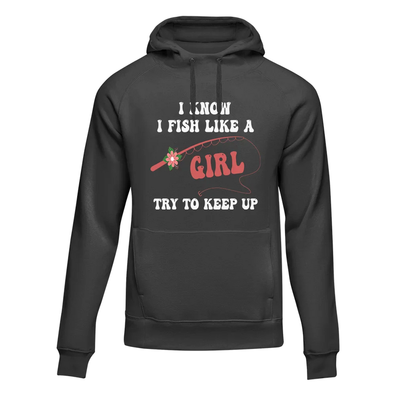 Load image into Gallery viewer, I Fish Like A Girl Unisex Hoodie