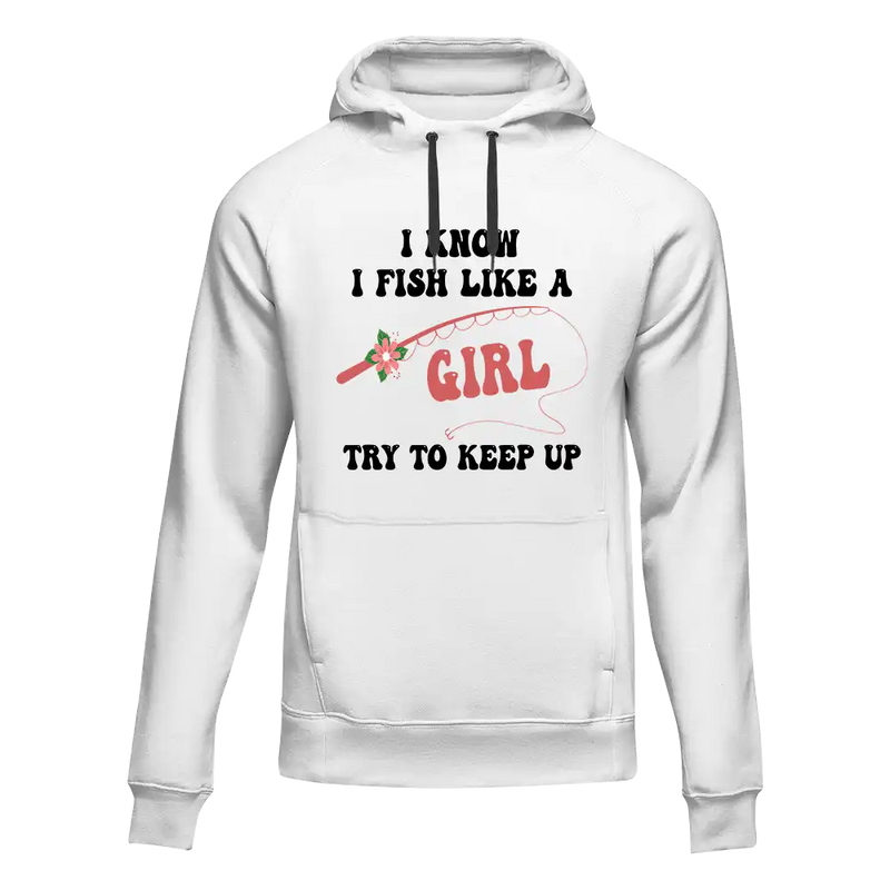 Load image into Gallery viewer, I Fish Like A Girl Unisex Hoodie