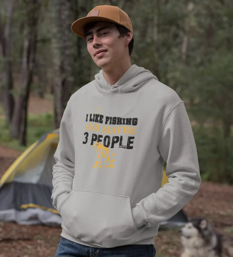 Load image into Gallery viewer, I Like Fishing And Maybe Like 3 People Unisex Hoodie