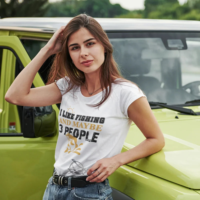 Load image into Gallery viewer, I Like Fishing And Maybe Like 3 People T-Shirt for Women