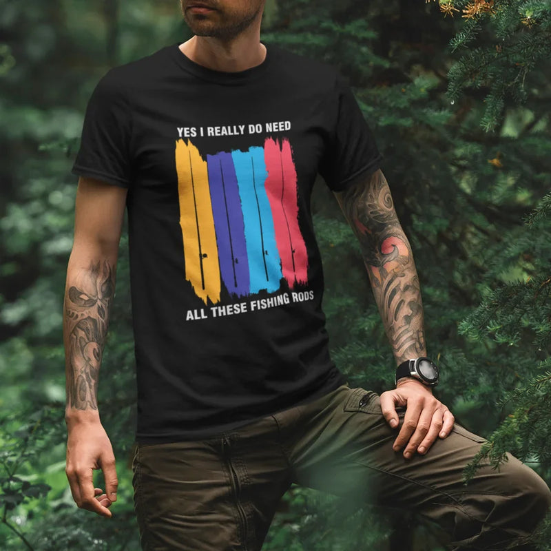 Load image into Gallery viewer, I Really Need All These Fishing Rods Man T-Shirt