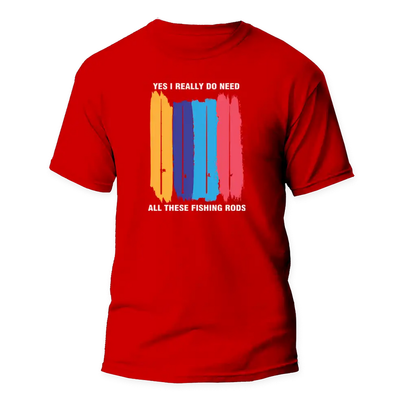 Load image into Gallery viewer, I Really Need All These Fishing Rods Man T-Shirt