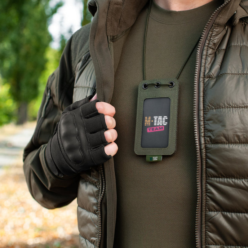 Load image into Gallery viewer, M-Tac Tactical Badge Holder Hanging ID Card Case Hook Surface Draw Cord