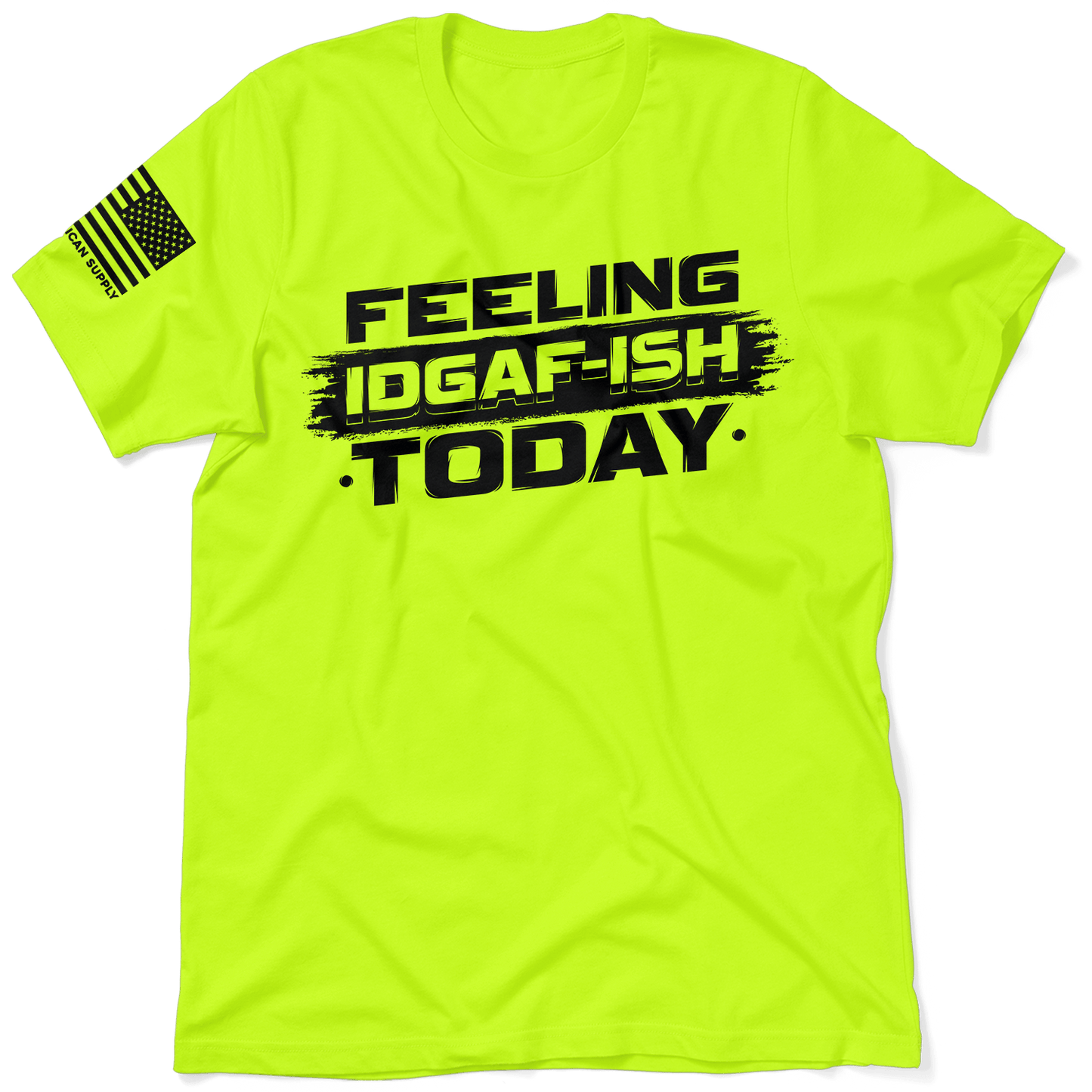 IDGAF - ISH - Safety Yellow T-Shirt