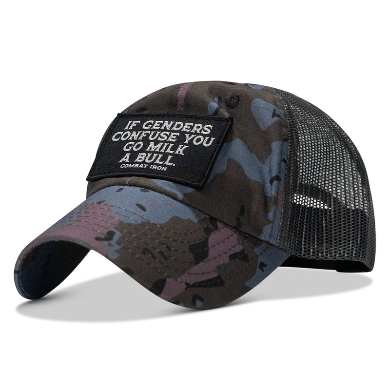 Load image into Gallery viewer, If Genders Confuse You Go Milk A Bull Patch Ripstop Tactical Hat