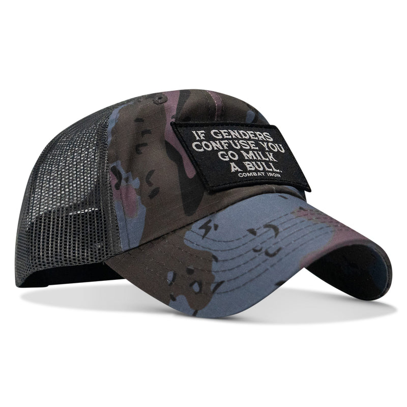 Load image into Gallery viewer, If Genders Confuse You Go Milk A Bull Patch Ripstop Tactical Hat
