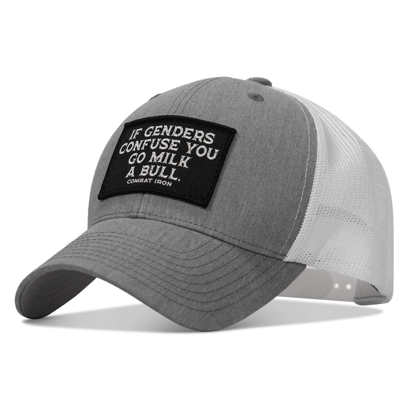 Load image into Gallery viewer, If Genders Confuse You, Go Milk A Bull Patch Snapback Hat