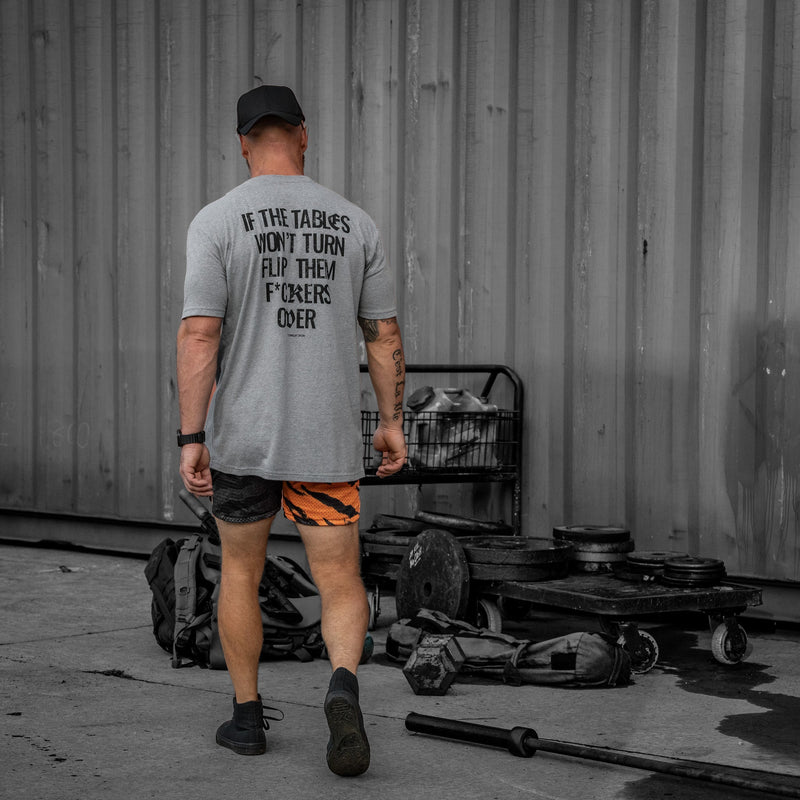 Load image into Gallery viewer, If The Tables Won't Turn Flip Them Fkrs Over Mens T-Shirt